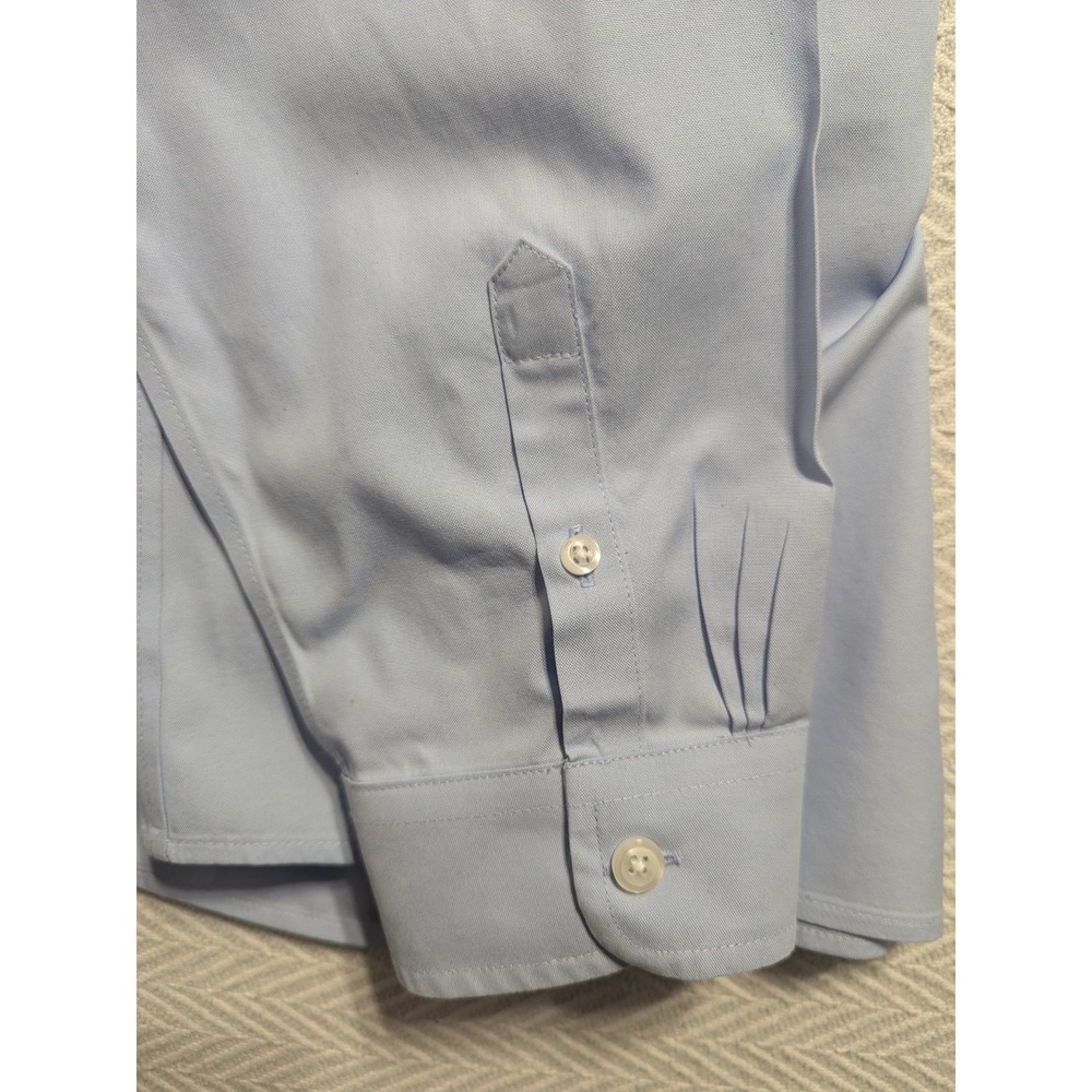 L.L.Bean Wrinkle Free Shirt Womens 1X Blue Cotton Button Front Office - Picture 16 of 16